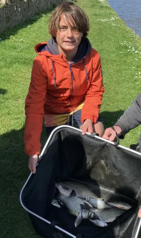 Noah with a 6lbs  Winning Catch